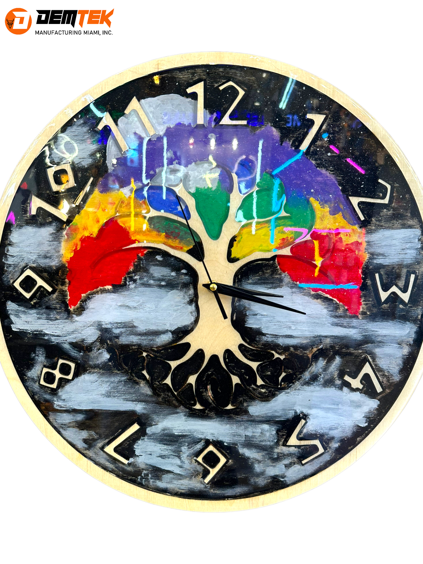 DEMTEK "Tree of Life" Wooden Clock