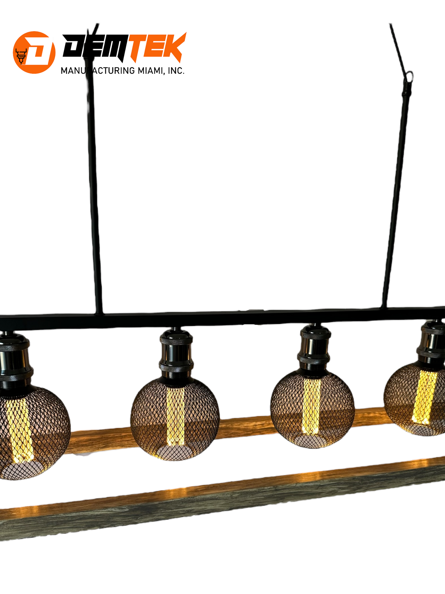 DEMTEK "Wood and Globes" Pendant Light (Bulb Included)