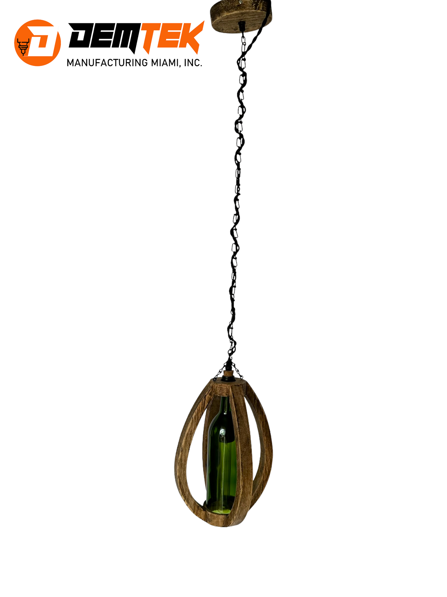 DEMTEK "The Wine Bottle" Pendant Light (Bulb Included)