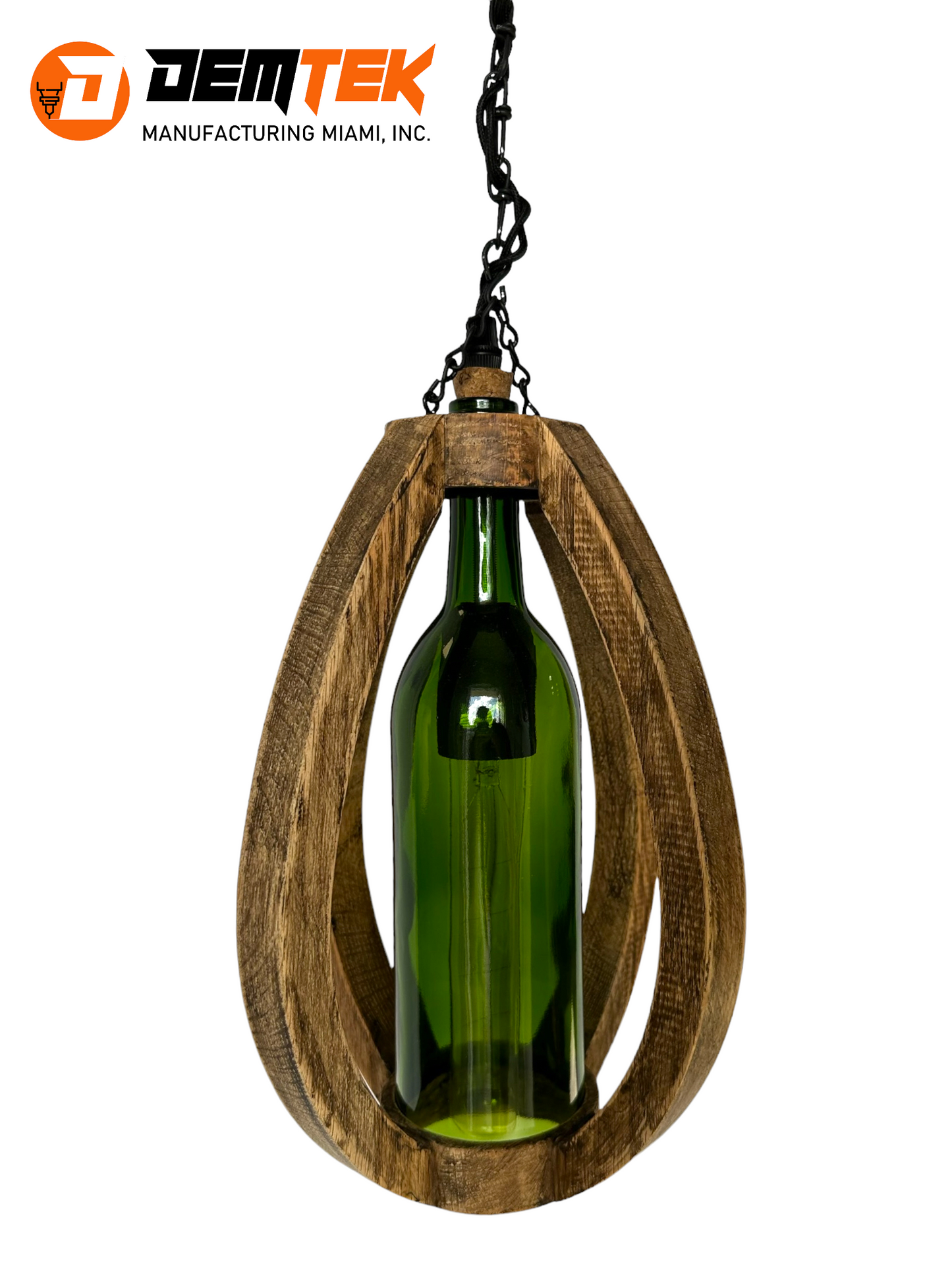 DEMTEK "The Wine Bottle" Pendant Light (Bulb Included)