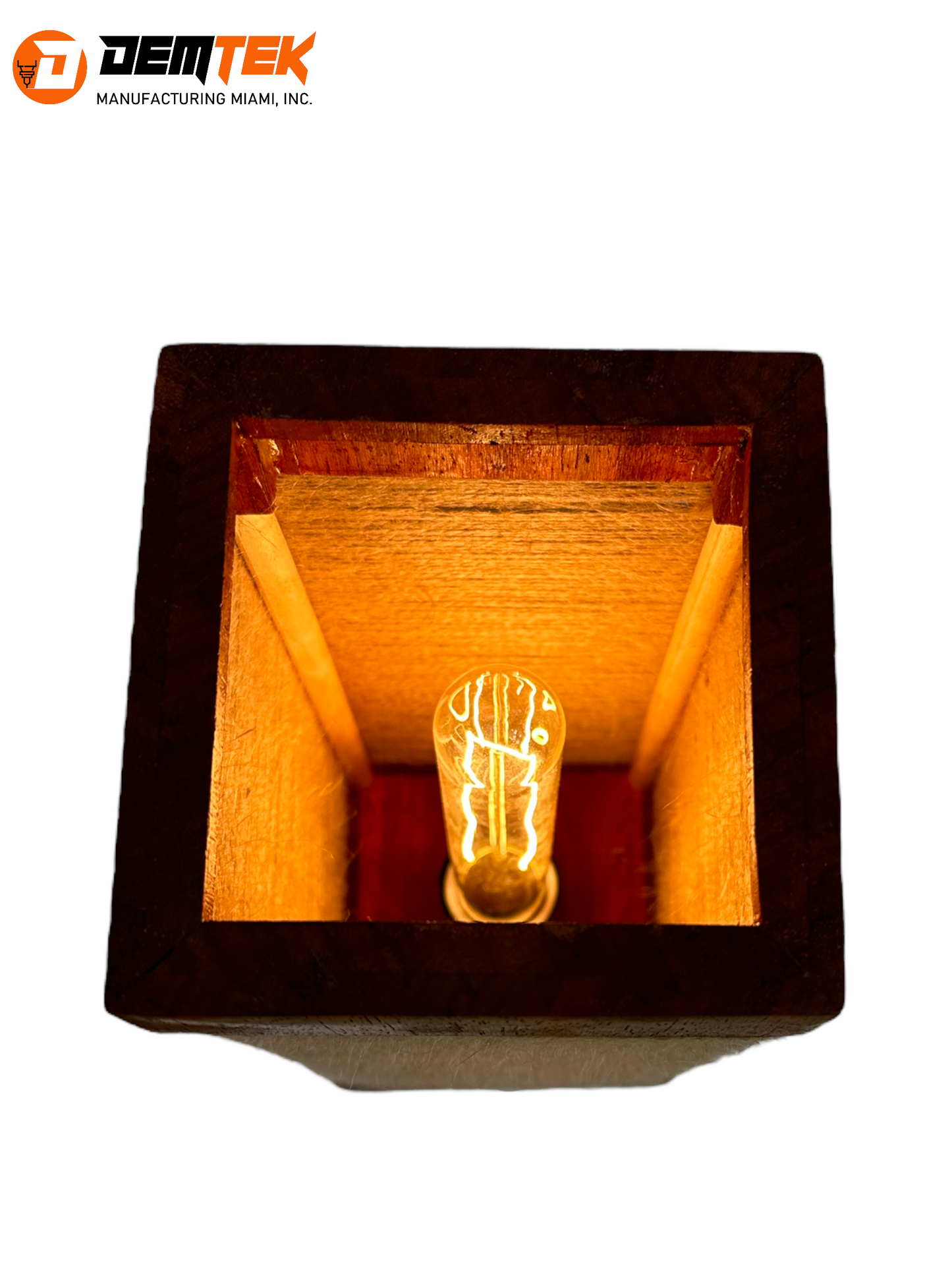 DEMTEK "The Wooden Lantern" Table Lamp