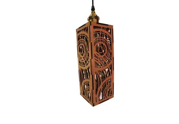 Spiral Harmony Wooden Pendant Lamp