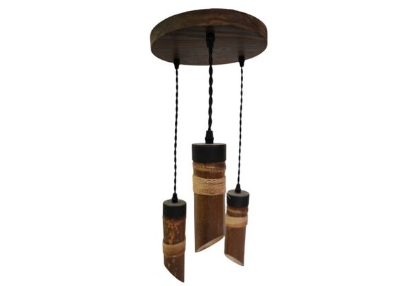 Rustic Halo Triple Pendant Light