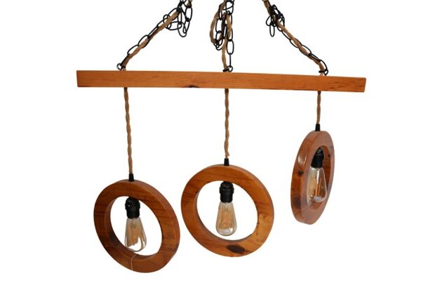 Rustic Halo Triple Pendant Light